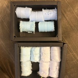 Chiffon Ribbon 12 Rolls Handmade Fringe Chiffon Silk Ribbon 1.5" x 3Yard